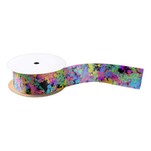 Ruban En Satin crayon fondu multicolore :