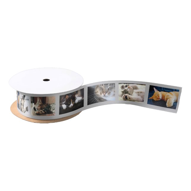 Ruban En Satin Créez votre propre bande de film gris Collage de p (Bobine)