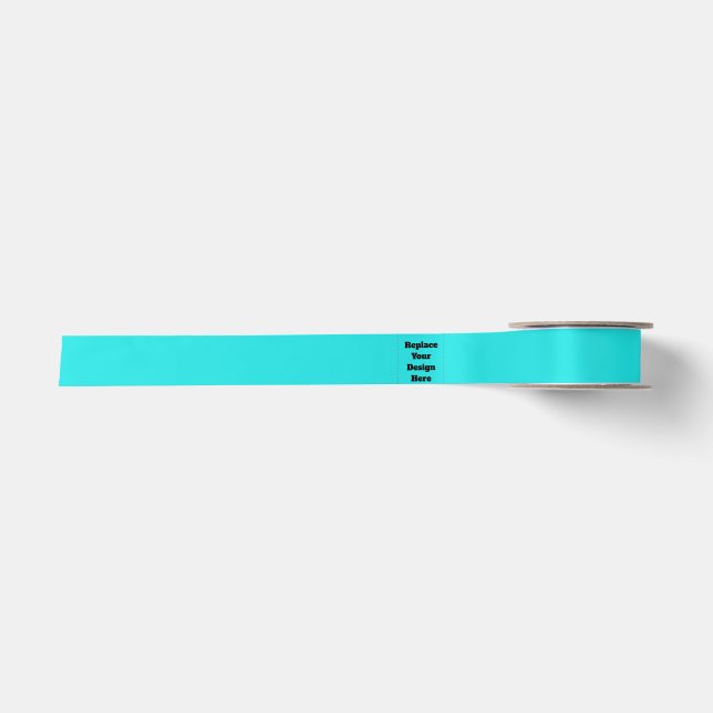 Ruban En Satin Créez votre propre cyan (Devant)