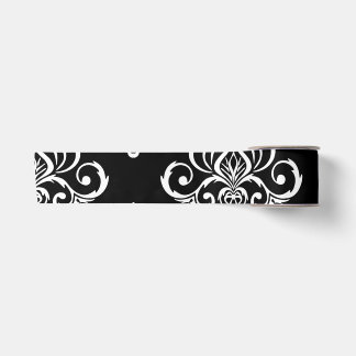 Ruban En Satin Créez votre propre damas noir et blanc personnalis