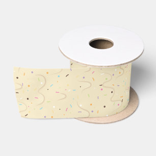 Ruban En Satin Crème glacée Vanille Française