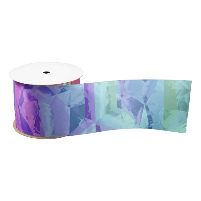 Ruban En Satin cristal de arc-en-ciel gelé : (Bobine)