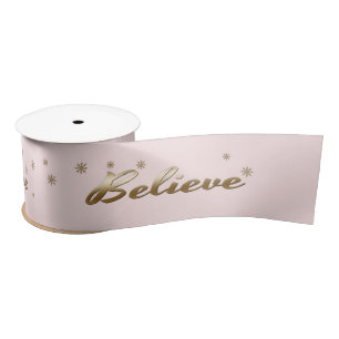 Ruban En Satin Croyez. Ruban de satin de cadeau de Noël