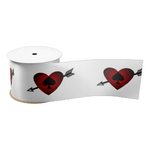 Ruban En Satin Cupidon Coeur Noir Spade Thunder_Cove