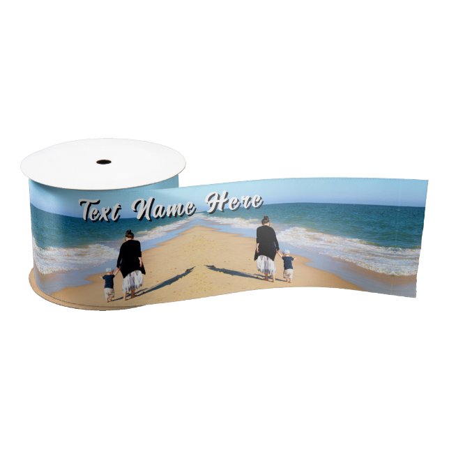 Ruban En Satin Custom Photo Ribbon Personalized Text (Bobine)