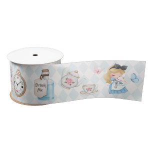 Ruban En Satin Cute Alice au pays des merveilles Lapin blanc
