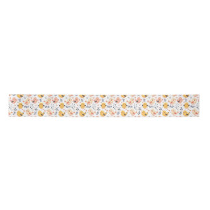 Ruban En Satin Cute Spring Chicks et modèle floral