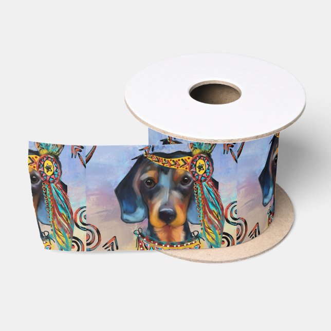 RUBAN EN SATIN DACHSHUND   (Bobine)