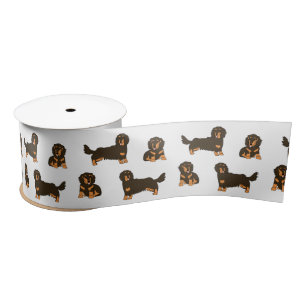 Ruban En Satin Dachshund aux cheveux longs