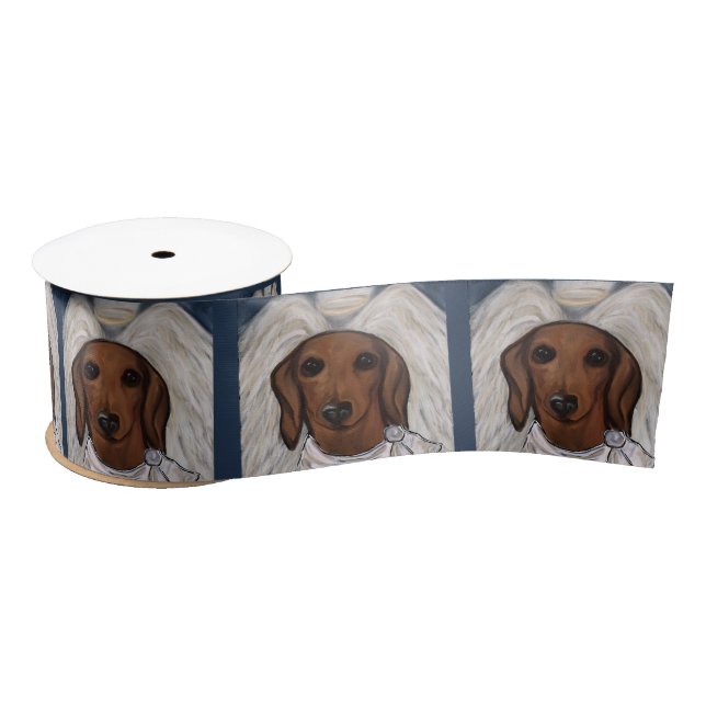 Ruban En Satin Dachshund rouge (Bobine)