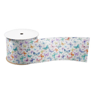 Ruban en satin de papillon aquarelle