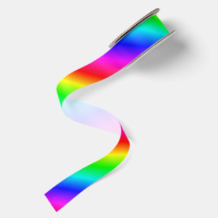 Ruban En Satin Dégradé de arc-en-ciel primaire