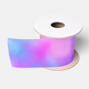Ruban En Satin Dégradé rose pourpre bleu