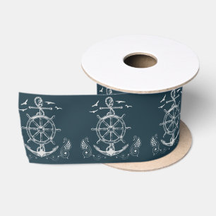 Ruban En Satin Design à thème nautique avec décor océanique