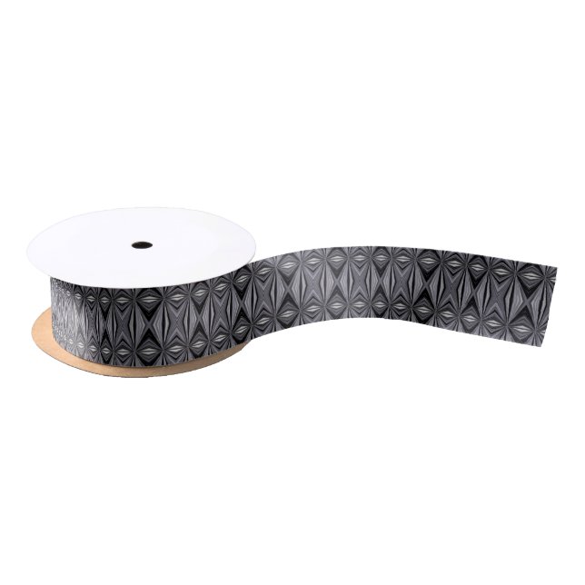 Ruban En Satin Design de diamant monochrome (Bobine)