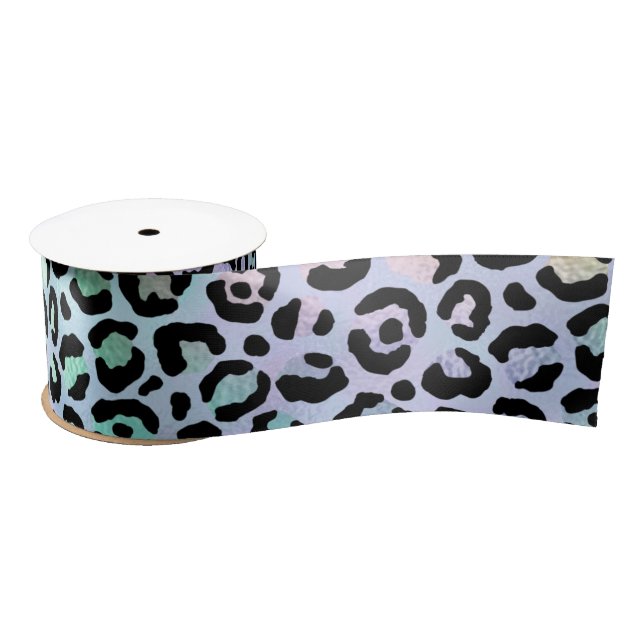 Ruban En Satin Design de la série Leopard Iridescente 8 (Bobine)