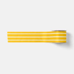 Ruban En Satin Design en rayures jaune et blanc