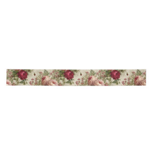 Ruban En Satin Design floral romantique