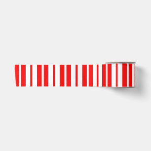 Ruban En Satin Design Motif de bandes verticales blanc rouge