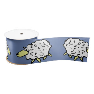 Ruban En Satin Design Motif mouton