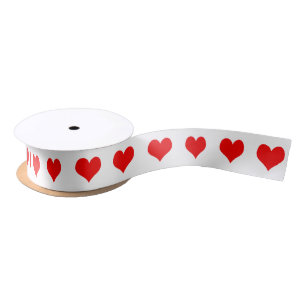 Ruban En Satin Design simple de coeur rouge
