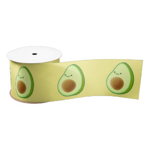 Ruban En Satin Dessin d'Avocado
