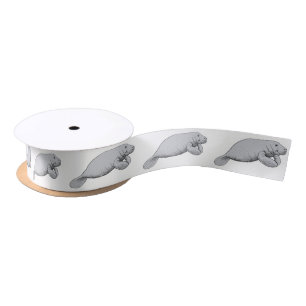 Ruban En Satin Dessin Vintage de Lamantin