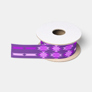 Ruban En Satin Diamants du désert de 1,5 pouce sur le pourpre