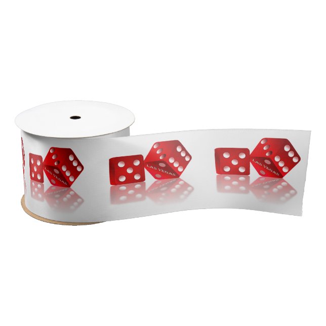 Ruban En Satin Dice rouge de Las Vegas (Bobine)