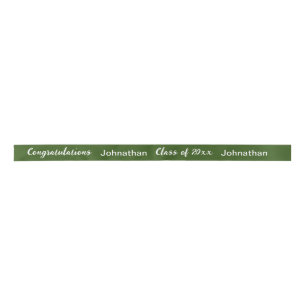 Ruban En Satin Diplômé de fin d'études Nom de diplômé Écriture ve