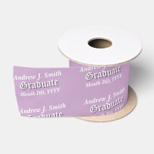 Ruban En Satin Diplômé Élégant Lilac Graduation Personnalisée