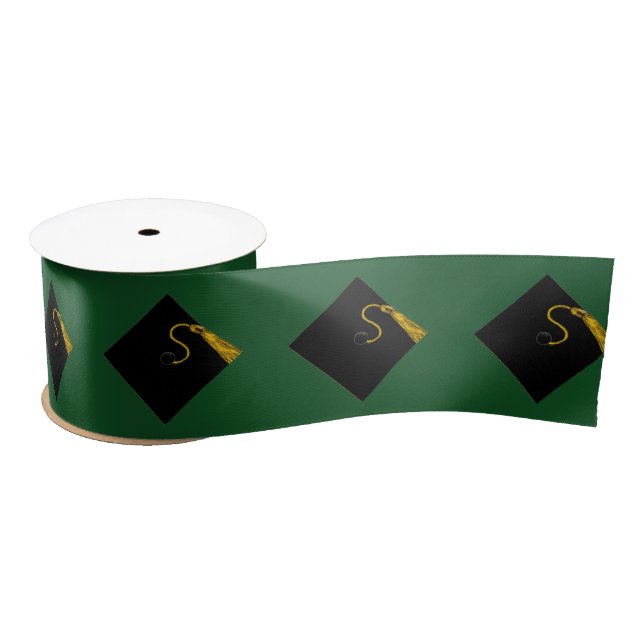 Ruban En Satin Diplômé Vert (Bobine)