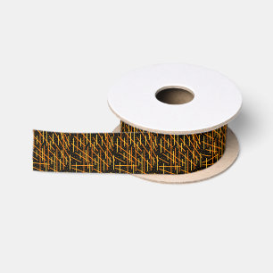 Ruban En Satin Dis Macaroni Et Fromage Sur Fond Noir Art