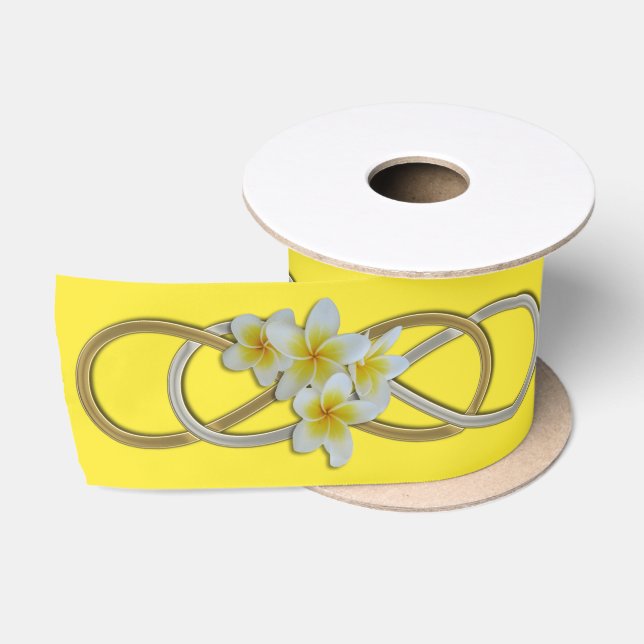 Ruban En Satin Double Infinity BiColor Frangipani + votre backgr. (Bobine)