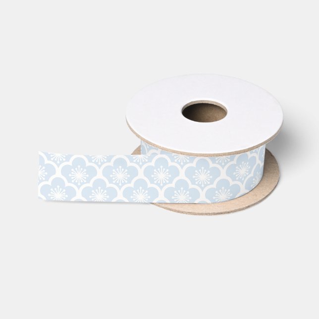 Ruban En Satin Douce Sakura Neutre - Bleu Poudre (Bobine)