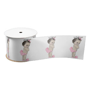 Ruban En Satin Douche rose de princesse bébé