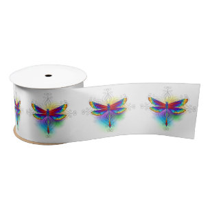 Ruban En Satin Dragonfly en arc-en-ciel