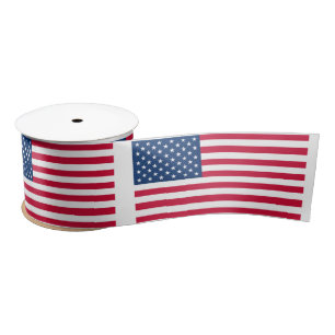 Ruban En Satin Drapeau américain Satin Ribbon USA Patriotique