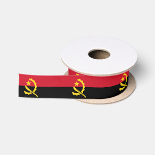 Ruban En Satin Drapeau angolais et voyage en Angola, vacances/spo