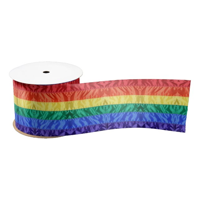 Ruban En Satin Drapeau arc-en-ciel LGBT LGBTQ gay pride bandes ar (Bobine)
