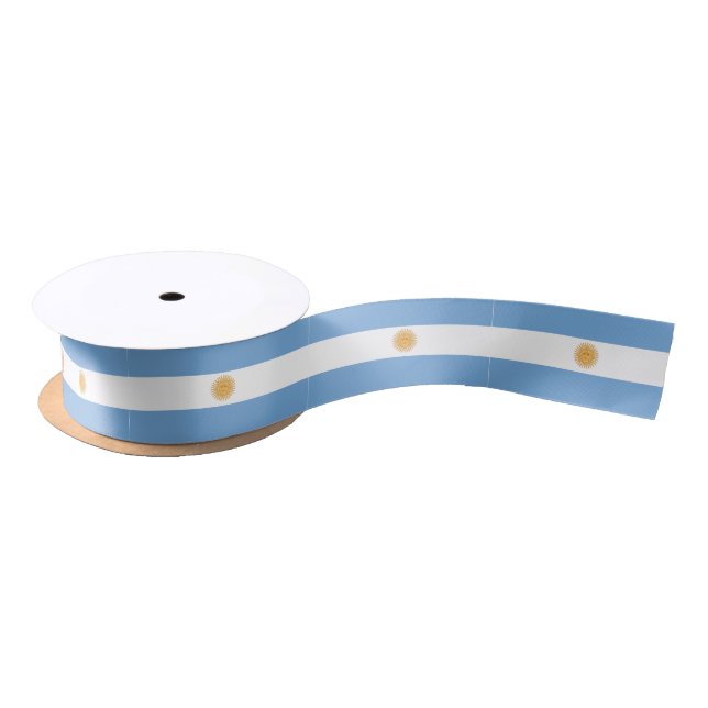 Ruban En Satin Drapeau argentin (Bobine)