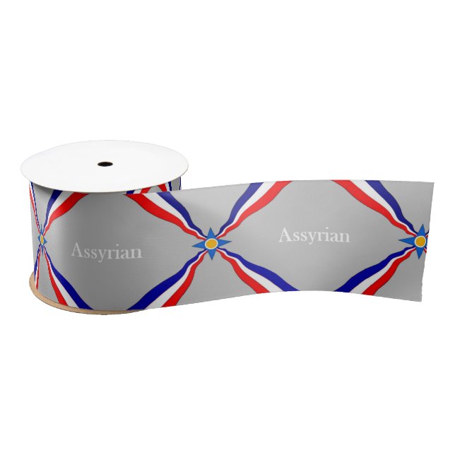 Ruban En Satin Drapeau assyrien (Bobine)