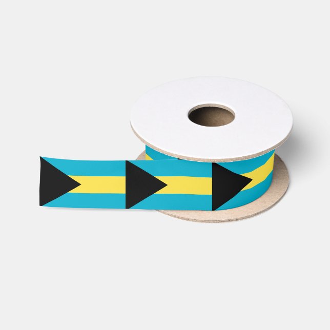 Ruban En Satin Drapeau bahamien (Bobine)