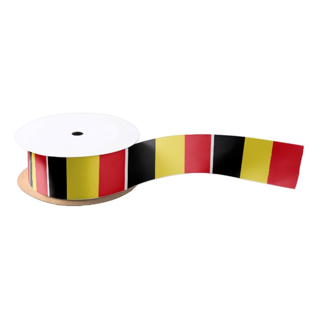 Ruban En Satin Drapeau Belgique (Bobine)