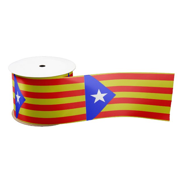 Ruban En Satin Drapeau catalan (Bobine)
