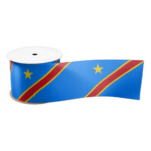 Ruban En Satin Drapeau Congo Kinshasa