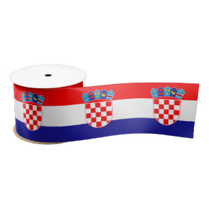 Ruban En Satin Drapeau croate et voyage en Croatie, vacances/spor