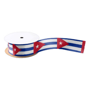 Ruban En Satin Drapeau Cuba Ribbon