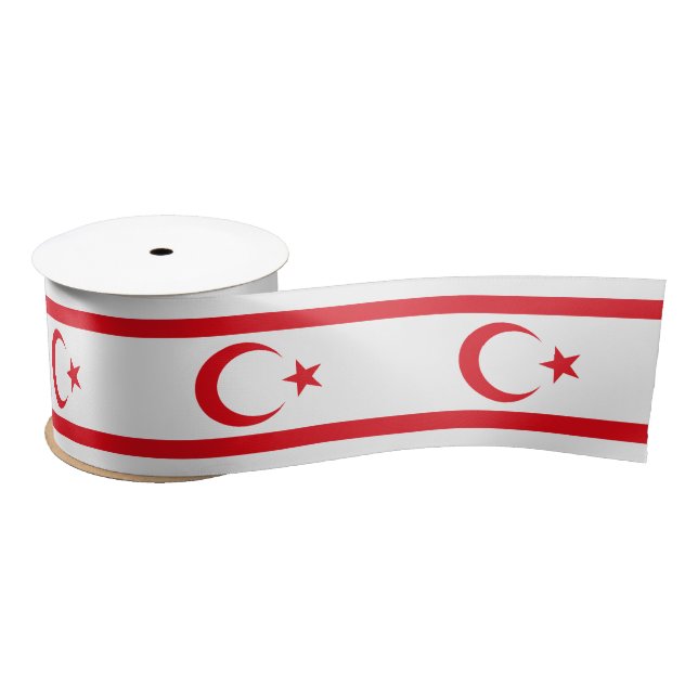 Ruban En Satin Drapeau de Chypre du Nord (Bobine)