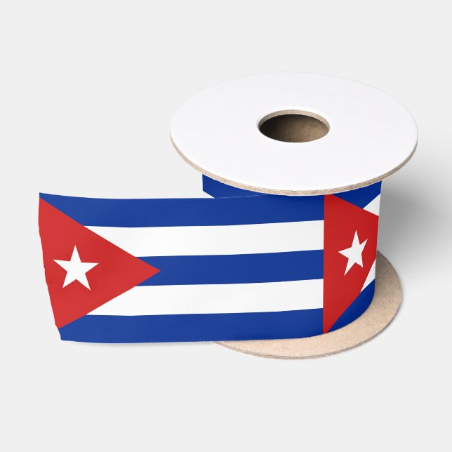 Ruban En Satin Drapeau de Cuba (Bobine)